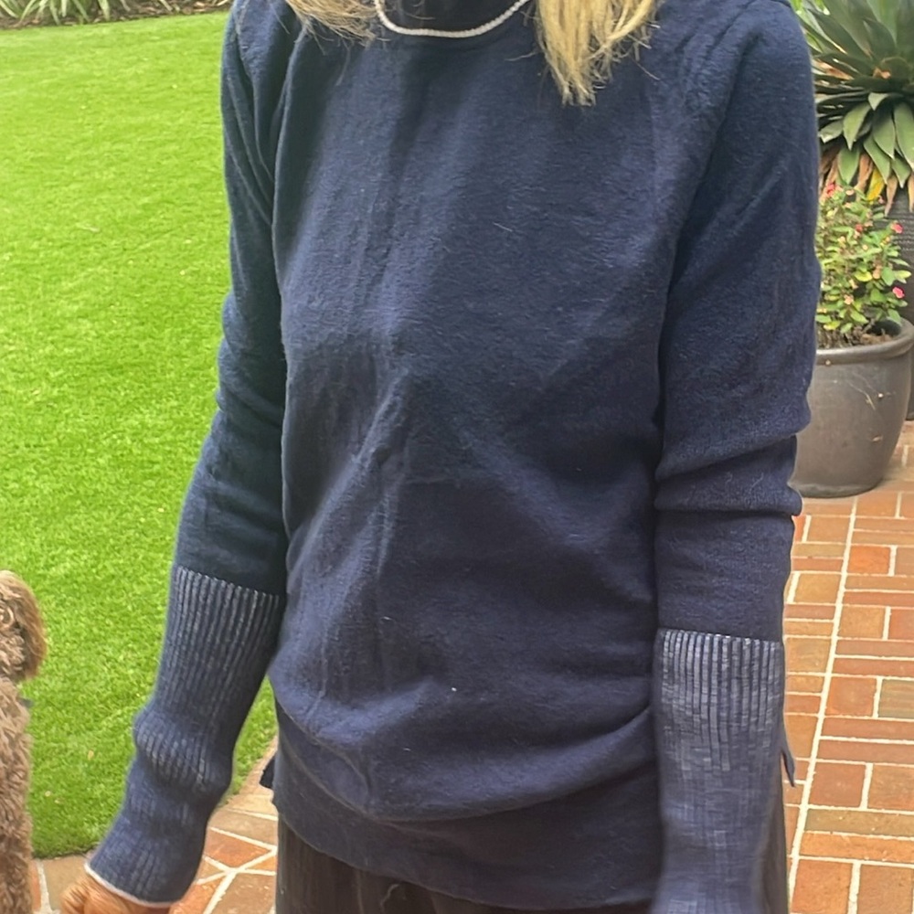 la ligne crewneck royal blue sweater